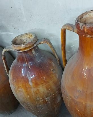 Capasone Giara in ceramica contenitore vino vintag
