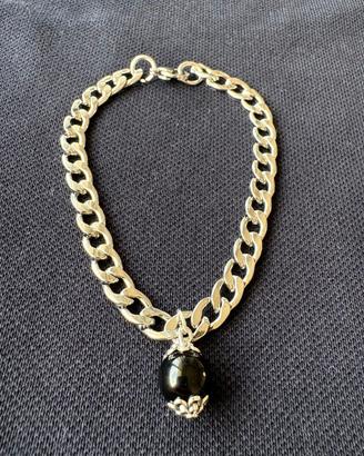 Bracciale argentato acciaio da uomo con su coccu
