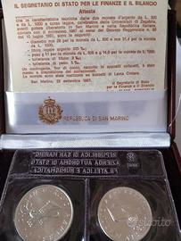 SAN MARINO 1987 - DITTICO LIRE 500 + 1.000 ARGENTO