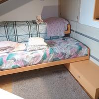 letti singoli libreria mobile scrivania 