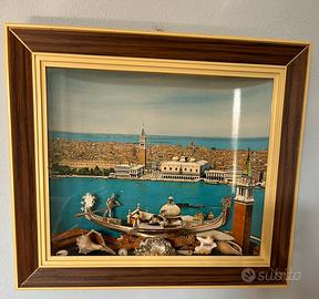 Quadro Vintage anni 70 tridimensionale Veneziano.