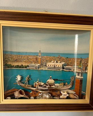 Quadro Vintage anni 70 tridimensionale Veneziano.