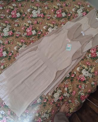 Stock N. 4 sottovesti lunghe vintage pura lana