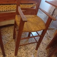 seggiolone di legno 
