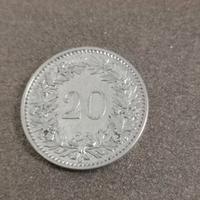 20 centesimi franco svizzero anno 1913