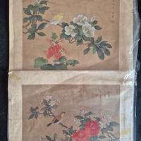 Dipinti su seta orientali