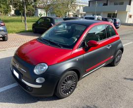 Fiat 500 1.4 Lounge 100 CV bicolore rossa e nera