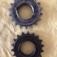 Coppia pignoni post e catena bici epoca