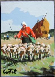 olio su tavoletta 12x17 agnelli Tortoli Ennio