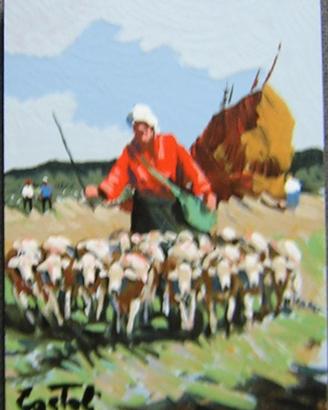 olio su tavoletta 12x17 agnelli Tortoli Ennio