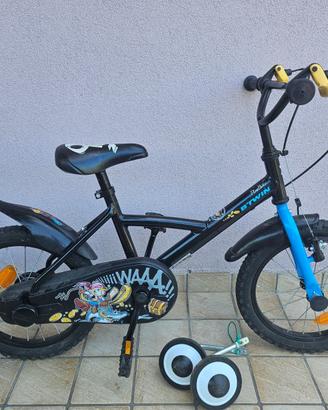 Bicicletta bambino 16" BTWIN + rotelle