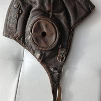 Caschetto in pelle pilota Lutwaffe originale