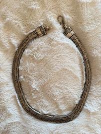 COLLANA SNAKE PIATTA ARGENTO INDIANO 50CM
