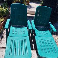 Coppia sedie sdraio da giardino