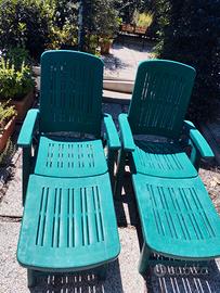 Coppia sedie sdraio da giardino