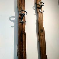 appendiabiti in legno con gancio rustico 