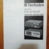 Manuale istruzioni Technics RS-615US registratore