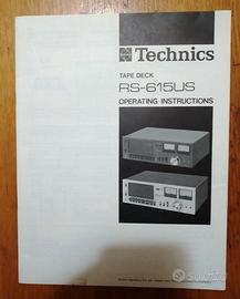 Manuale istruzioni Technics RS-615US registratore