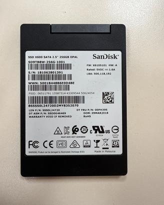 Sandisk SSD sata 2.5 x600 256gb