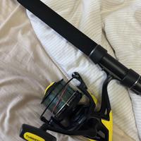 canne e mulinello storione