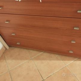 cassettiera vero  legno ciliegio  4 cassetti
