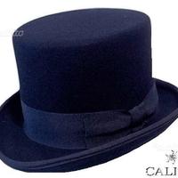 Cappello cilindro blu tuba sposo matrimonio tight