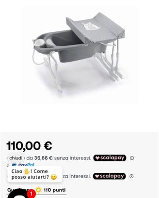 Fasciatoio+vaschetta da vasca cam