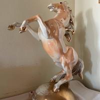 Statua vintage in ceramica - Cavallo Rampante