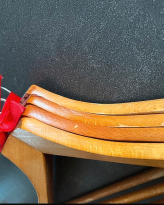 Set 4 grucce appendiabiti in legno