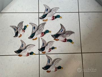 Paperelle/anatre da parete in ceramica