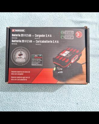 batteria e caricatore parkside 