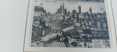 6 stampe antiche di Bergamo rarissime xilografia 