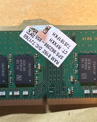 Memoria So-Dim DDR 4 da 8 gb