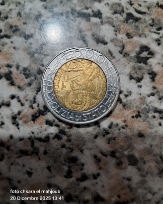 Moneta Rara 500 LIRE POLIZIA DI STATO 1947 1997 - 