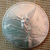 Moneta Messicana 5 Once Libertad Argento Puro