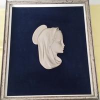 Eros Pellini quadro - viso di madonna in metallo