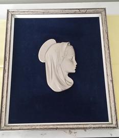 Eros Pellini quadro - viso di madonna in metallo