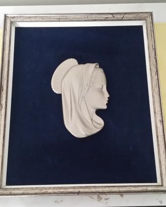 Eros Pellini quadro - viso di madonna in metallo