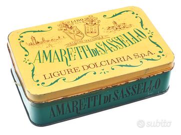 Scatola latta vintage Lido amaretti di sassello