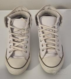 Converse all star bianche in pelle n 39