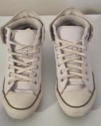 Converse all star bianche in pelle n 39