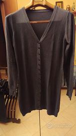 cardigan blu lungo 