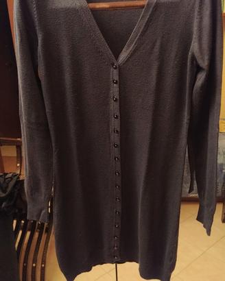 cardigan blu lungo 