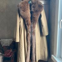 Soprabito Vintage con Interno e Collo in Vera Pell