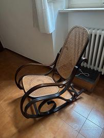 SEDIA A DONDOLO VINTAGE ANNI '70 STILE THONET