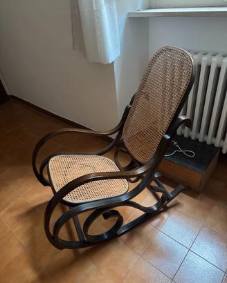 SEDIA A DONDOLO VINTAGE ANNI '70 STILE THONET