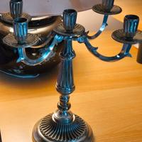 candelabro in ottone argentato