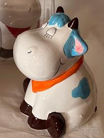 SALVADANAIO MUCCA CERAMICA CHINA MADE NEW IN BOX