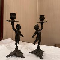 Porta candele in peltro