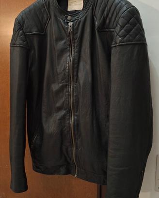 Giacca vera pelle Selected Homme Indingo